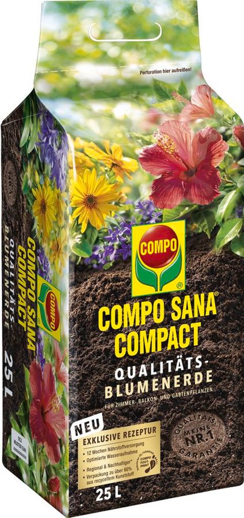 COMPO SANA COMPACT Qualitäts-Blumenerde 25 l Produktbild 