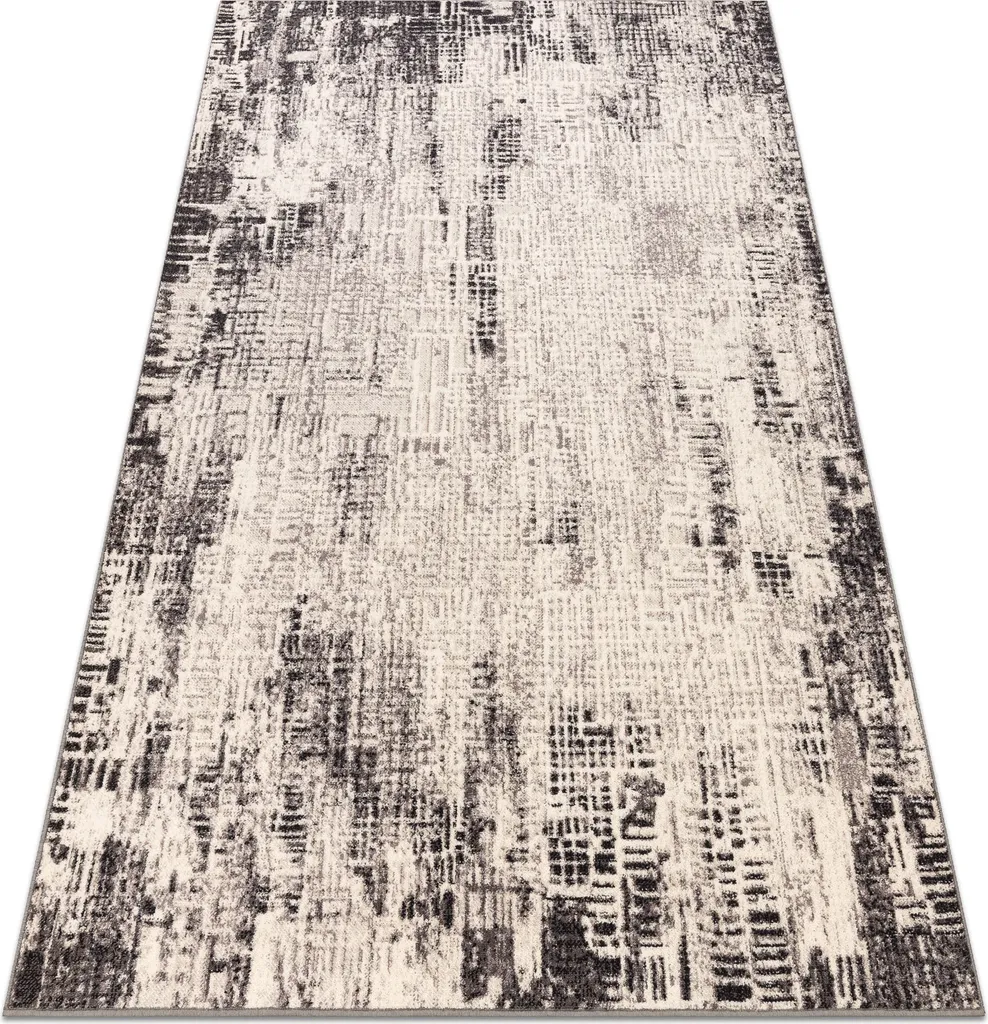 Tapis de salon en laine vintage beige et gris 160x230 cm gamme ANGEL