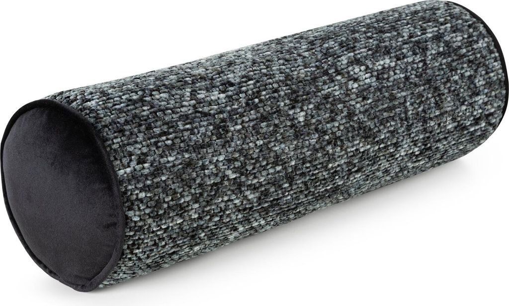 EUROFIRANY | Rollenkissen - 15 x 45 cm - graues Dekokissen - Modern Glamour