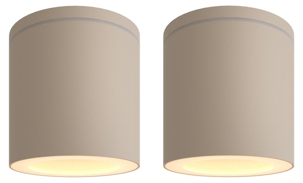 Ledvion 2er Set LED Aufbauspot IP54 Beige GU10 Fassung ohne Produktbild 