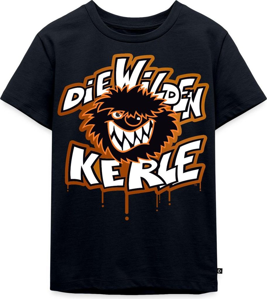 Spreadshirt Die Wilden Kerle Logo Tropfen Graffiti Kinder Premium T-Shirt, 122/128 (6 Jahre), Navy