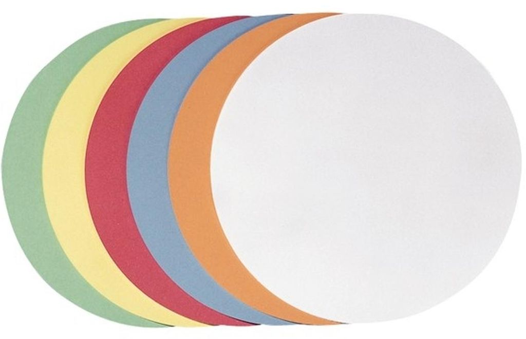 Moderations-Karte Kreis 14cm sortiert 250 Stück Packung mit 18 Stück