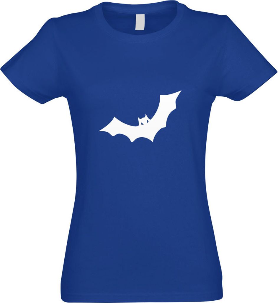 Kiwistar - T-Shirt tailliert - Damen - royal - Fledermaus Motiv II - mit Motiv Bedruckt - Funshirt Design - Sport - Freizeit - Damen - M
