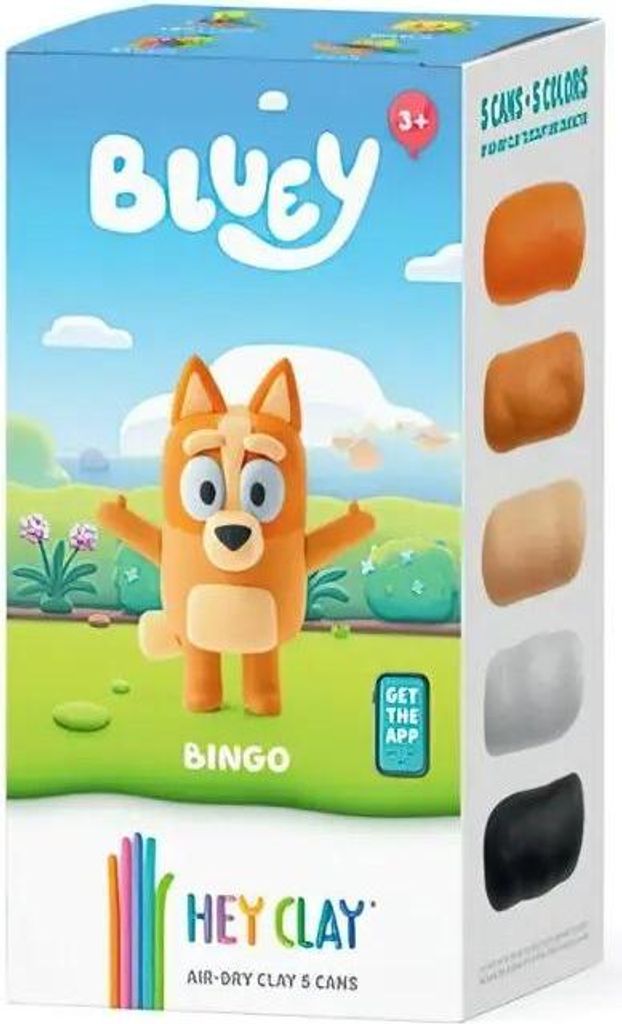 Hey Clay Bluey Bingo Figur + Zubehör Set (5-teilig)