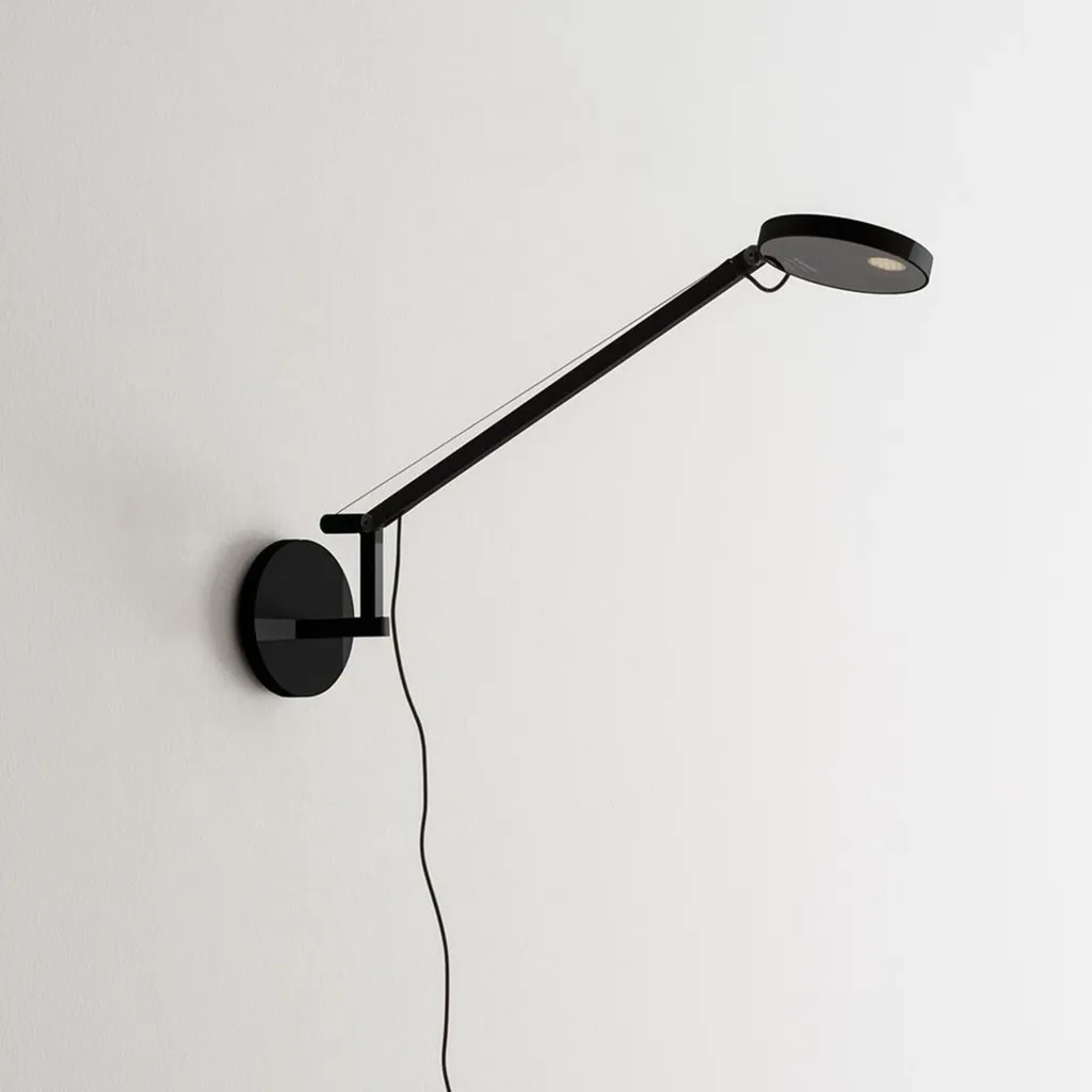 Applique murale LED Artemide Demetra Micro noire 3000K haut de gamme