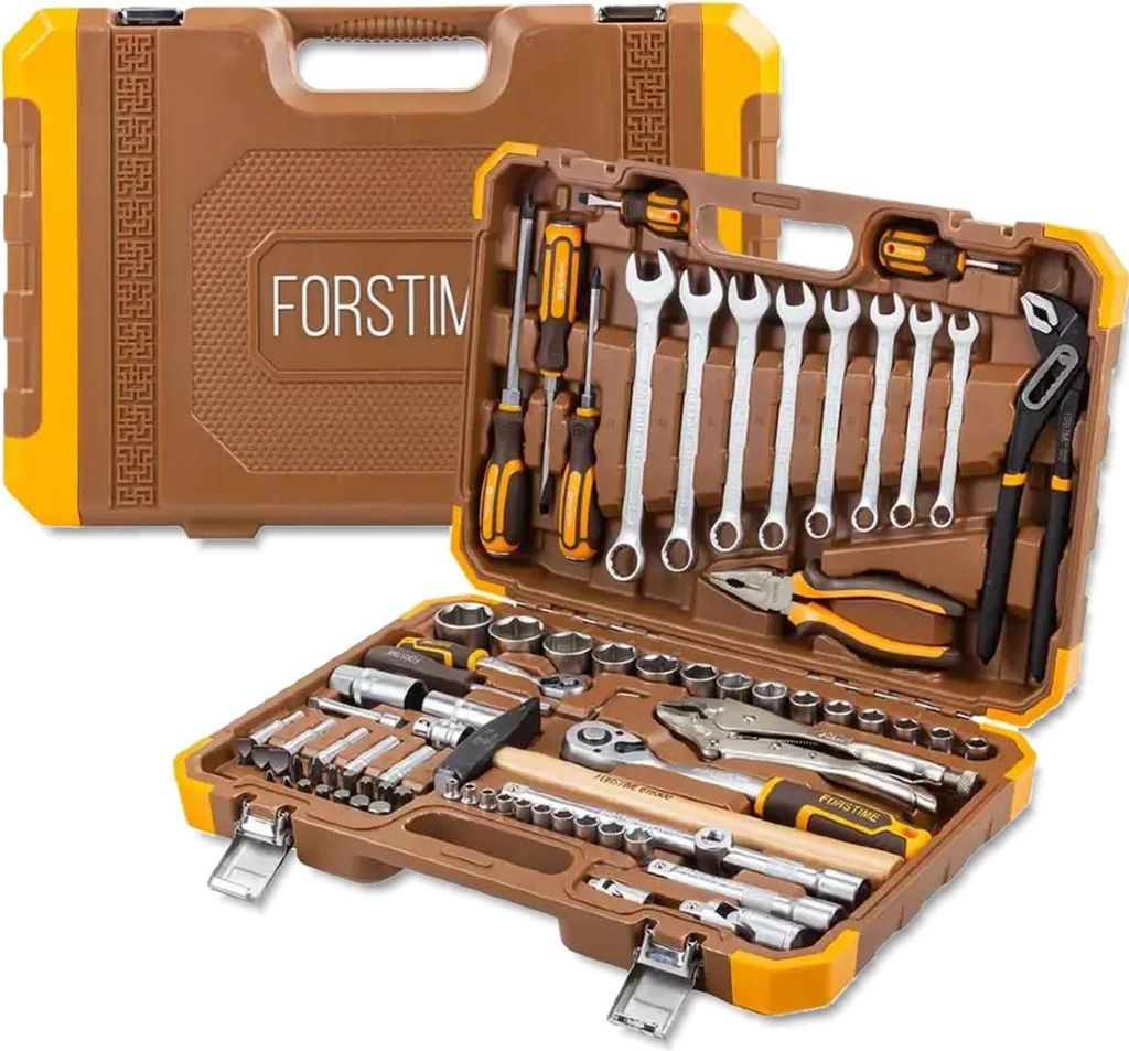 FORSTIME Werkzeugsatz GROSS 78-TEILIG 1/4"" 1/2"" 6-kant 4-32mm