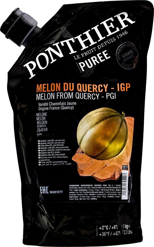 Food-United MELONEN PÜREE Melon-du-Quercy-Frucht-Püree von Ponthier 2x 1KG