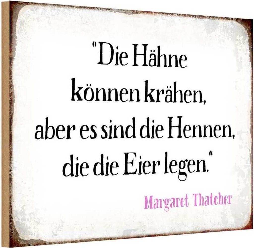 vianmo Holzschild 20x30 cm Hähne können krähen aber es sind Spruch Zitat