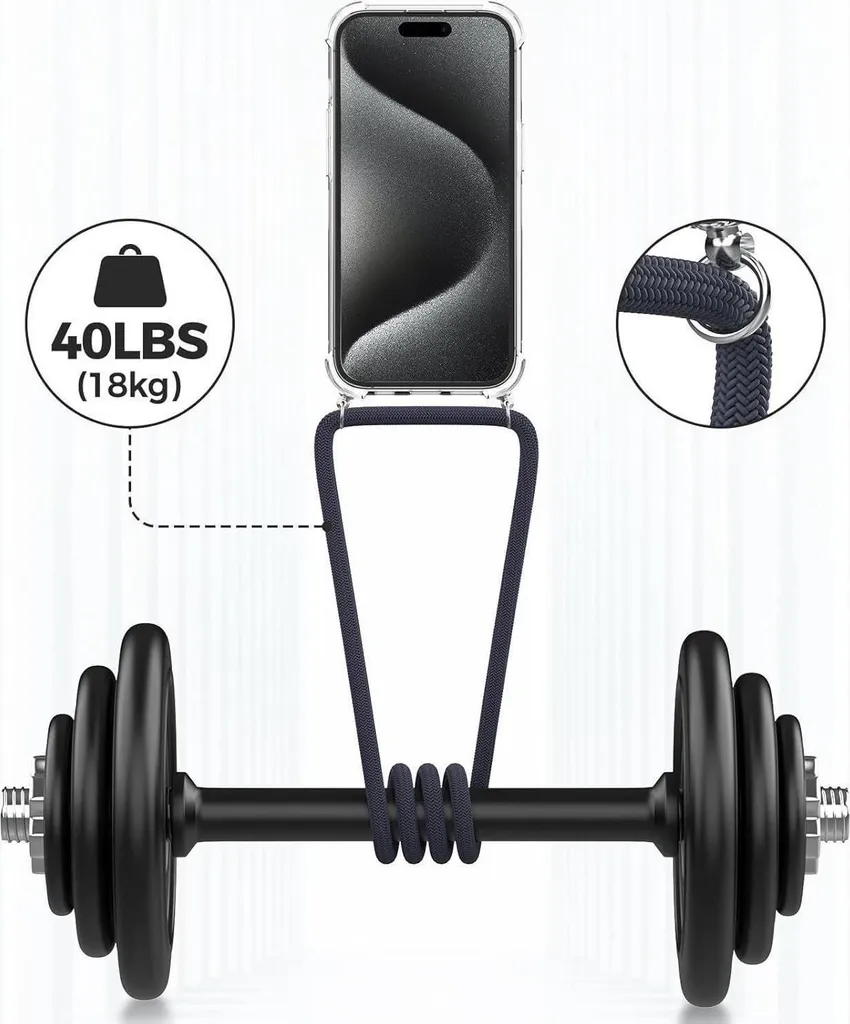 Coque iPhone 15 Pro Mains Libres - Collier avec Ruban pour Voyageurs - 7