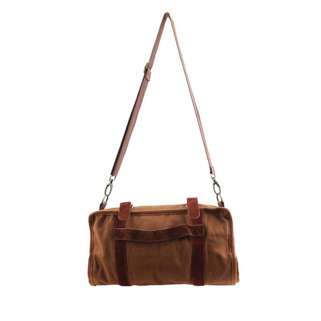Canvas Tasche für Barkeeping, faltbar, große Kapazität, verstellbarer Schultergurt, braun