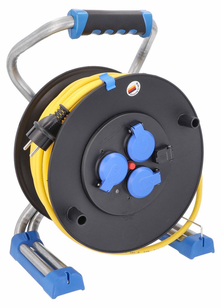 Xperts Kabeltrommel 40m Verlängerung AT-N07V3V3-F 3G2,5 3 Steckdosen 1x USB IP44