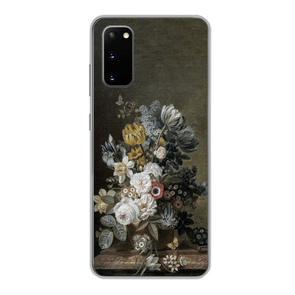 MuchoWow Handyhülle Schutzhülle Hülle für Samsung Galaxy S20 Stilleben mit Blumen - Alte Meister - Malerei Silikon Softcase Handy Hülle - Bild