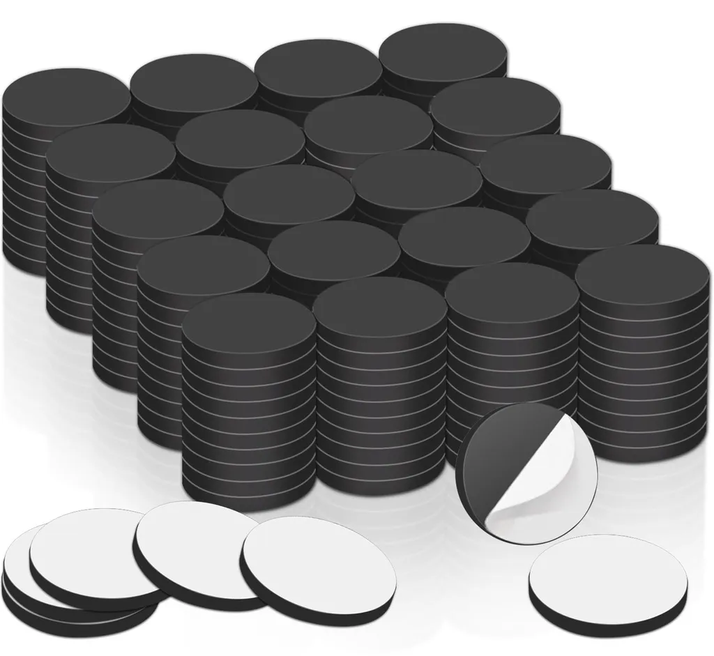 Aimants puissants autocollants 20x2 mm lot de 150 pièces extra plats