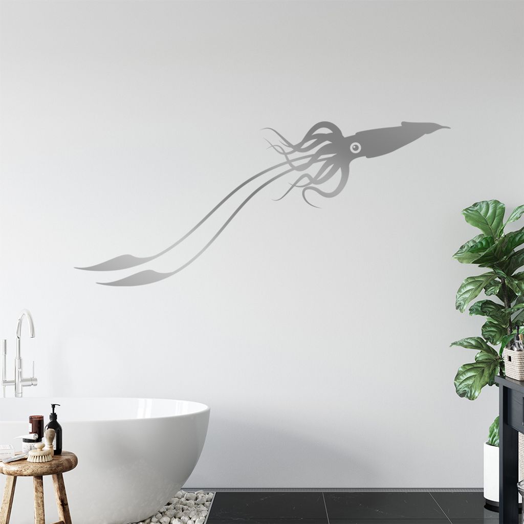 KIWISTAR Kalmar Tintenfische Kopffüßer Tentakel Wandtattoo in 6 Größen - Wandaufkleber Wall Sticker - Dekoration, Küche, Wohnzimmer, Schlafzim...
