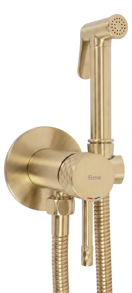 Bidet-Armatur Rea Loop Lungo Diamond Gebürstetes Nickel