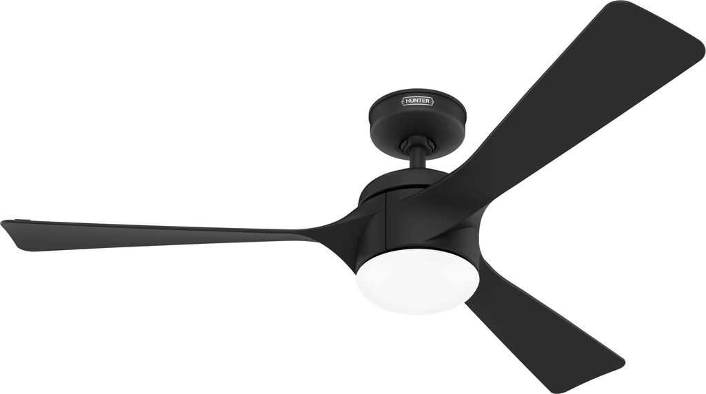 Energiespar Deckenventilator mit LED Beleuchtung und Fernbedienung Rosedale Schwarz 132 cm