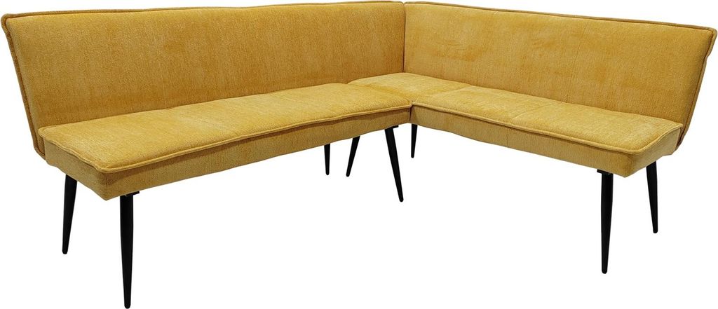 Eckbank 195 x 154 cm Mesilla Gelb kurzer Schenkel rechts Produktbild 