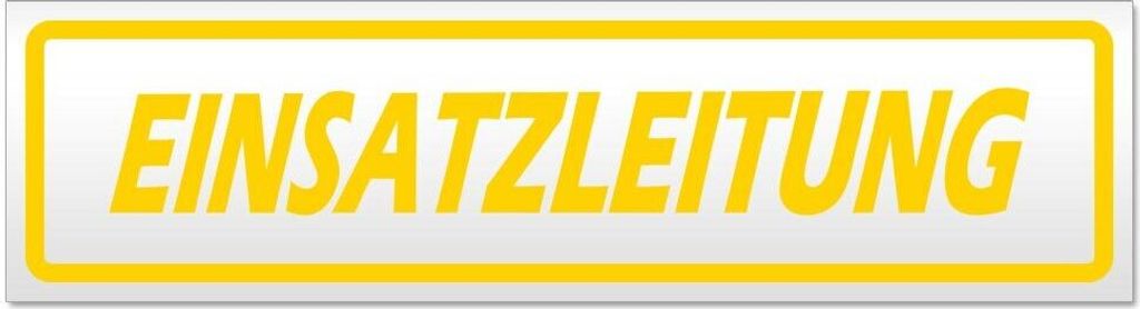 Kiwistar Einsatzleitung Motiv 2 Magnetschild Schild magnetisch - 30cm Gelb - Magnetfolie für Auto PKW Kfz