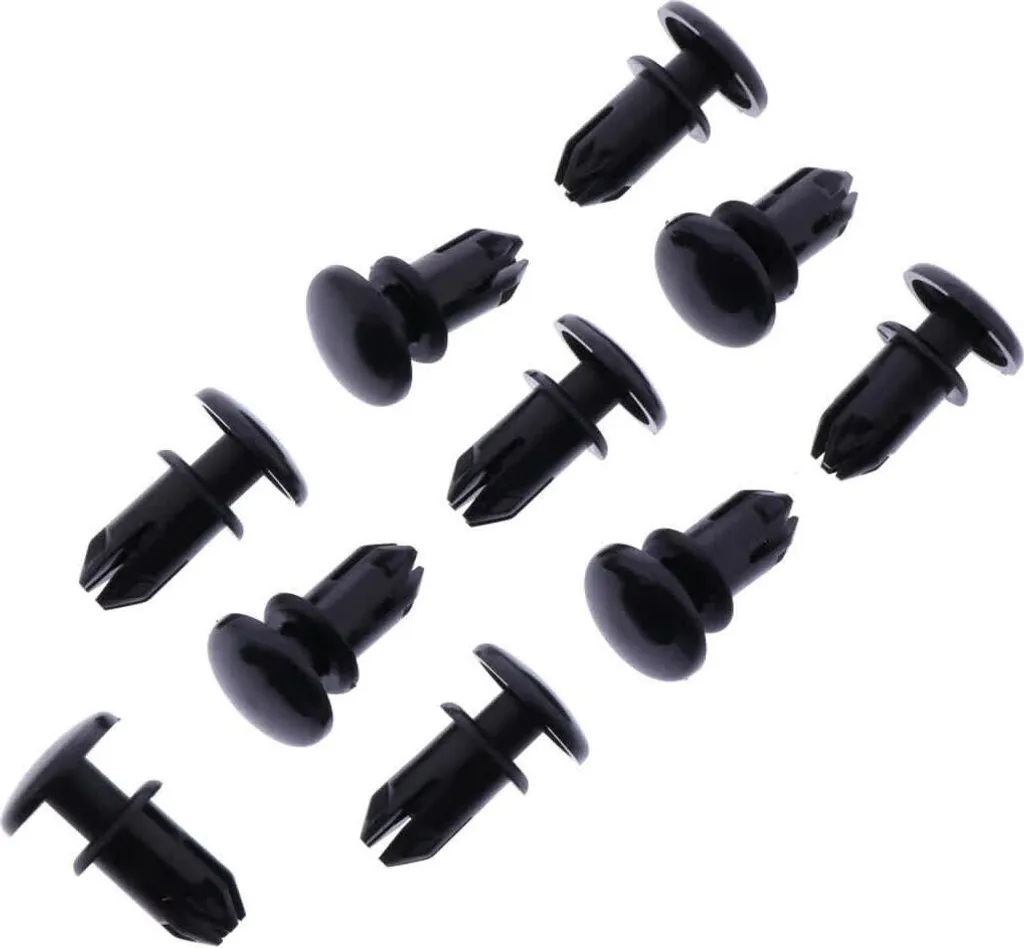 Clips de fixation carénage TOURMAX RVT-PS01 rivets plastique noirs x10