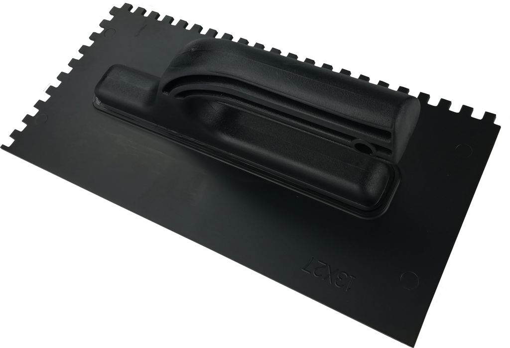 Zahnkelle Kunststoff Glättekelle Kelle Zahnspachtel geöffnet 270 x 130 mm 10 x10 mm