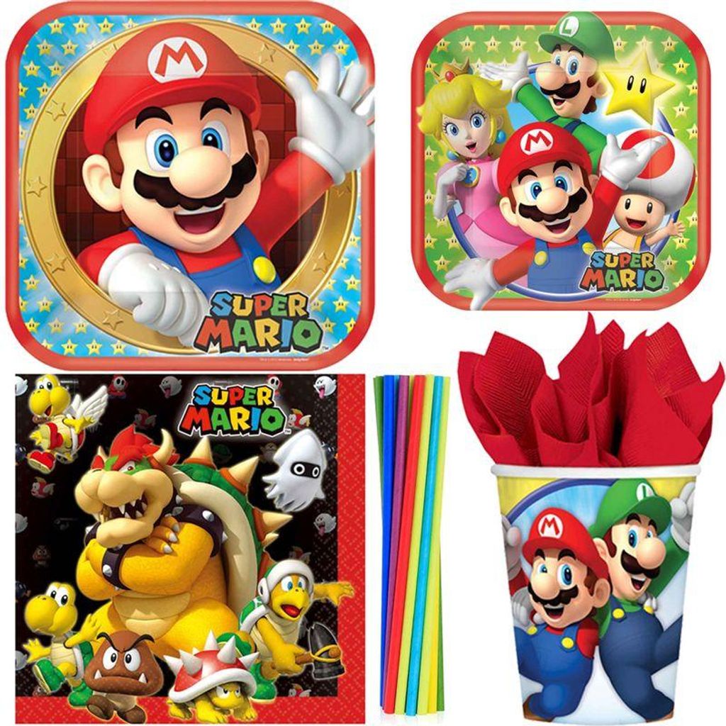 Partyset 72 tlg. Super Mario Geburtstag Deko zum Produktbild 
