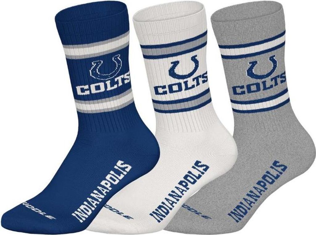 NFL Indianapolis Colts 3pk Huddle Crew Socks 43/46 Produktbild 