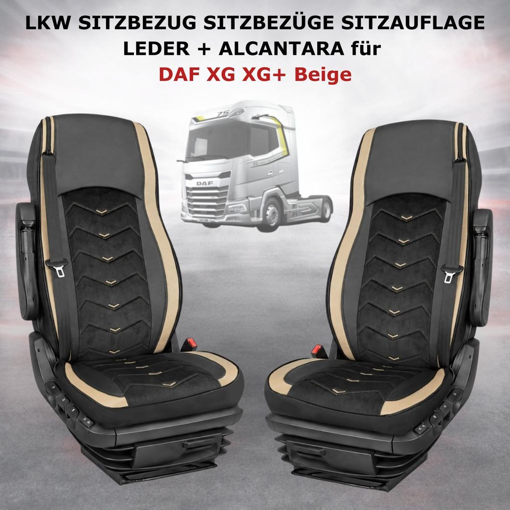 LKW SITZBEZUG SITZBEZÜGE SITZAUFLAGE LEDER + ALCANTARA DAF Produktbild 