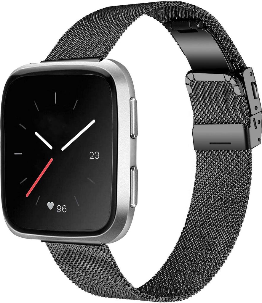 SYSTEM-S Armband Milanaise aus Metall für Fitbit Versa 3 2 Produktbild 