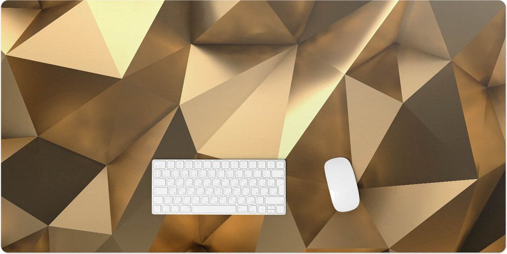 Geometrische 3D-Formen – Schreibtischunterlage – Rutschfeste Tischunterlage – Schreibtischmatte für Büro & Zuhause – Schreibunterlage –...