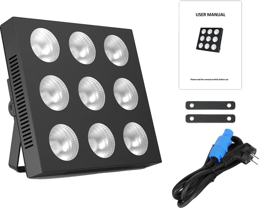 Faretto da palco, LED RGBW, opzioni di controllo DMX, nero, spina UE