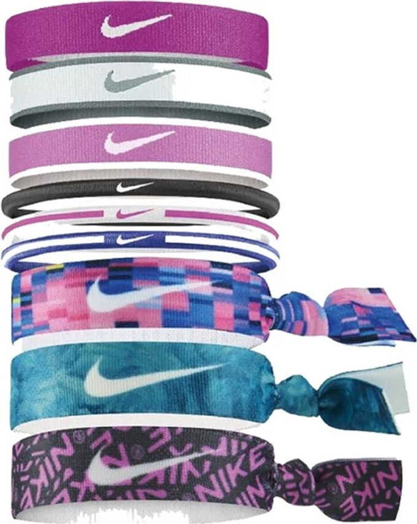 Opaski do włosów Nike Mixed 9 szt 3 szerokości ,ultikolor 420x10 mm