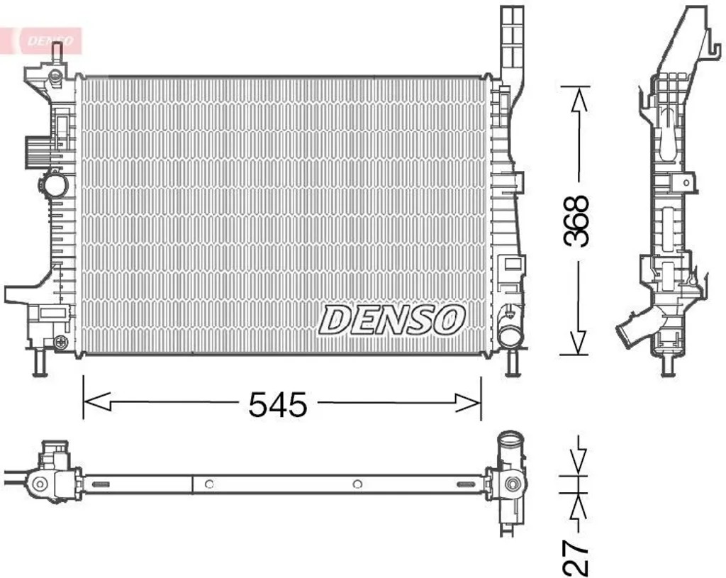 Radiateur pour Refroidissement Moteur Ford Transit et Tourneo Connect 2