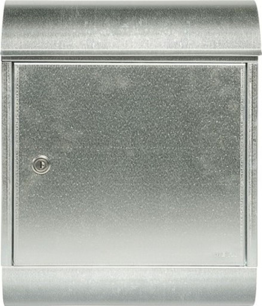 MEFA Briefkasten Briefkasten Stahl verzinkt BxHxT 340/430/150 mm Topaz 844 verzinkt mit Zeitungsrohr Entnahme vorne