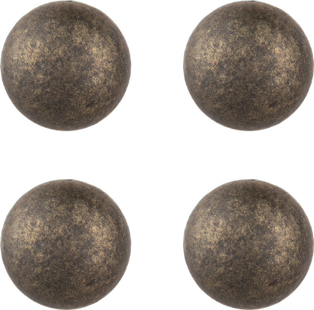 Clayre & Eef Türknauf 4er Set Ø 2 cm Braun Eisen