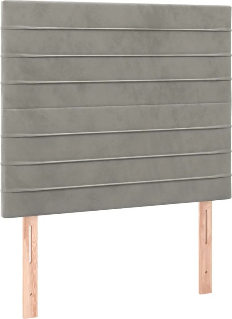 Testiera Letto SYFAX™ Grigio Chiaro Velluto 80x5 cm - Relax Regolabile