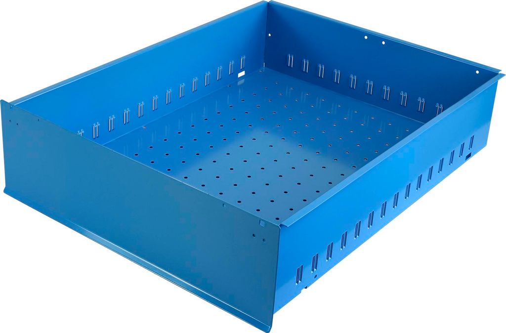 Schublade mit Griffleiste und Rollführung | Blendenhöhe 15cm | HxBxT 13x45x61cm | Lichtblau