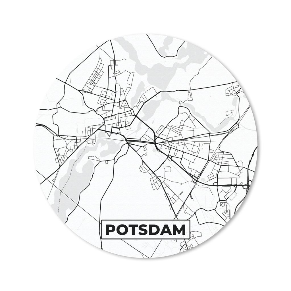MuchoWow Mauspad Mousepad Karte - Potsdam - Stadtplan 40x40 cm - Mousepads - Maus Mat - Pad - Mausunterlage - Schreibtisch Accessoires