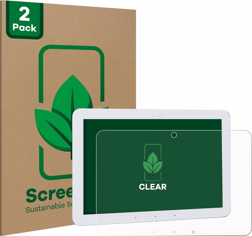 2x ScreenLeaf Schutzfolie für Amazon Echo Hub 8" nachhaltiger Displayschutz Display Schutz Folie Klar Transparent