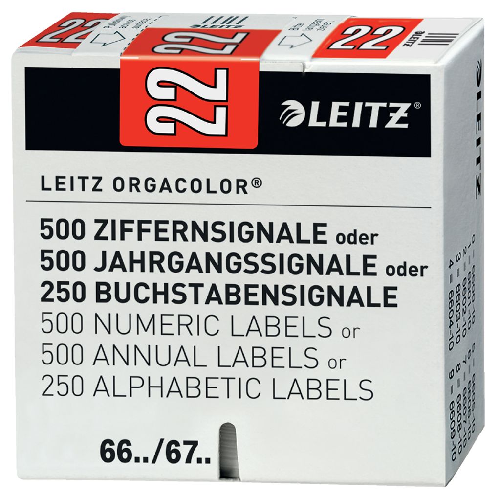 Leitz Orgacolor Buchstabensignal H - 250 Stück Braun Fürs Büro