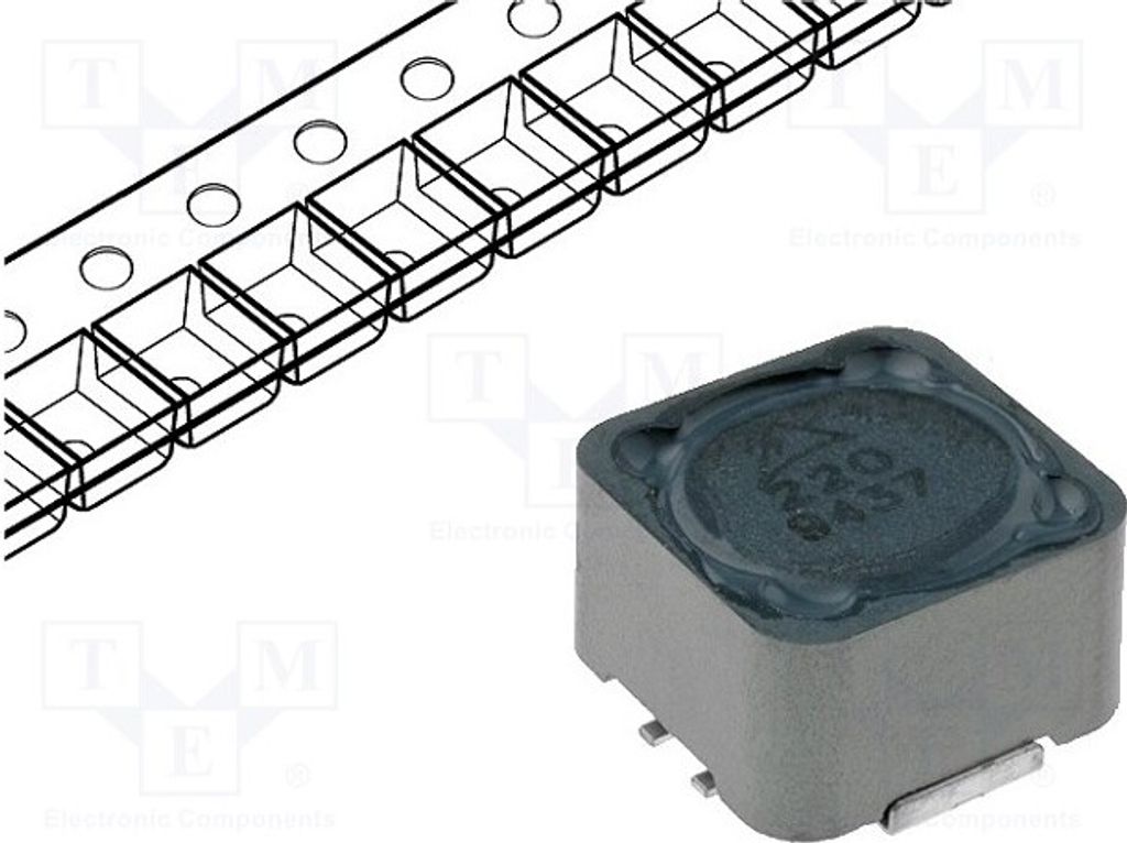 1x Drossel: Draht 20% SMD 3,6A 22uH 38mΩ 12,8x12,8x8mm B82477G4223M Leistungsdro