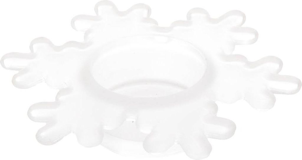 Windlicht schneeflocke d.15cm glas weiß - Atmosphera créateur d'intérieur