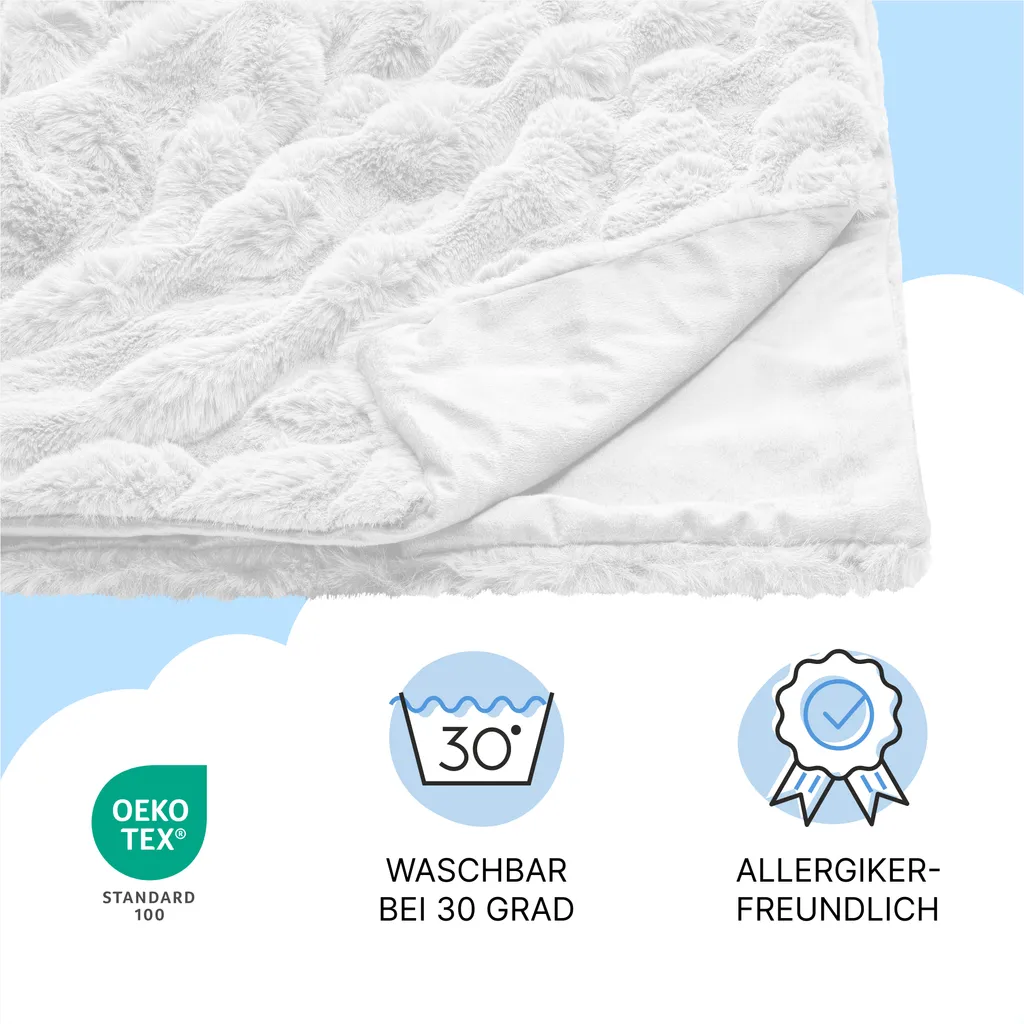 Coperta Dailydream Bianca 150x200 - Il Segreto per il tuo Momento Hygge