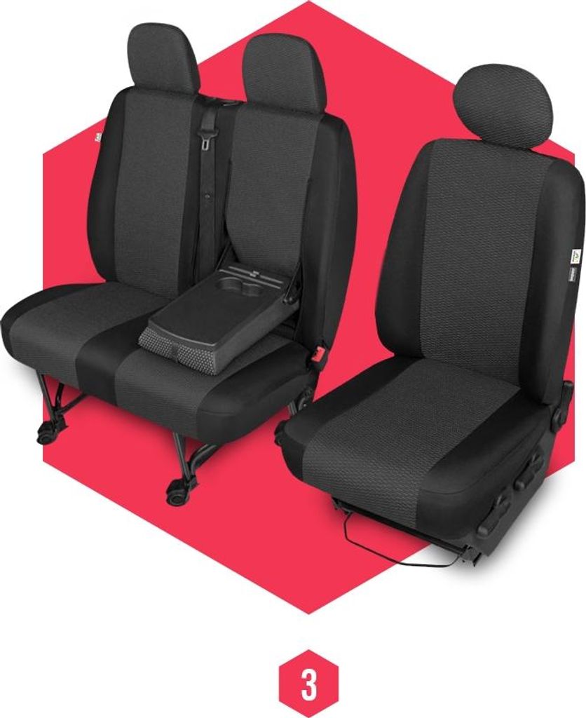 Sitzbezüge für VW Transporter T6 (15-) Vorne 1+2 Autositzbezüge Schonbezüge