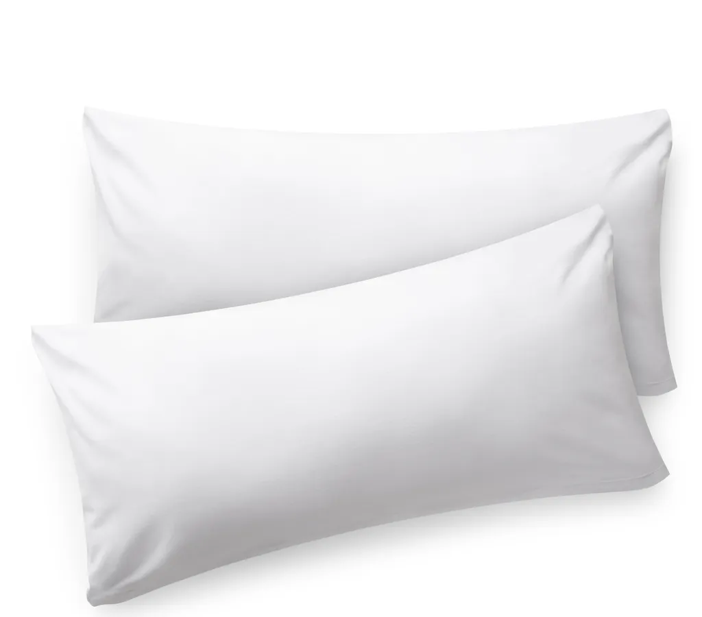 Set 2 Federe Blumtal 40x80 cm Bianco 100% Cotone Jersey con Zip