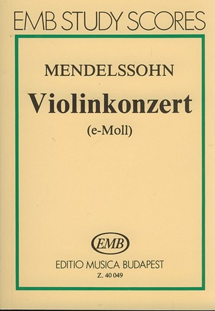 KONZERT E-MOLL OP.64 FUER VIOLINE UND ORCHESTER, Studienpartitur GABOR, DAVAS, ED