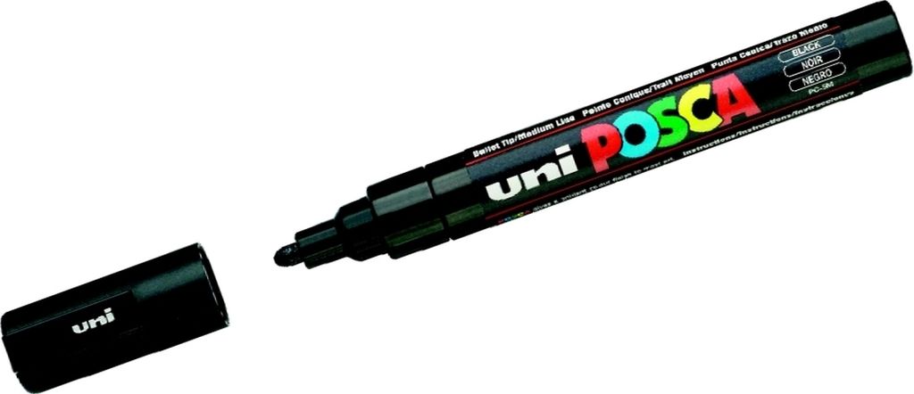 Uni-Ball PC-5M Marker Rundspitze Schwarz