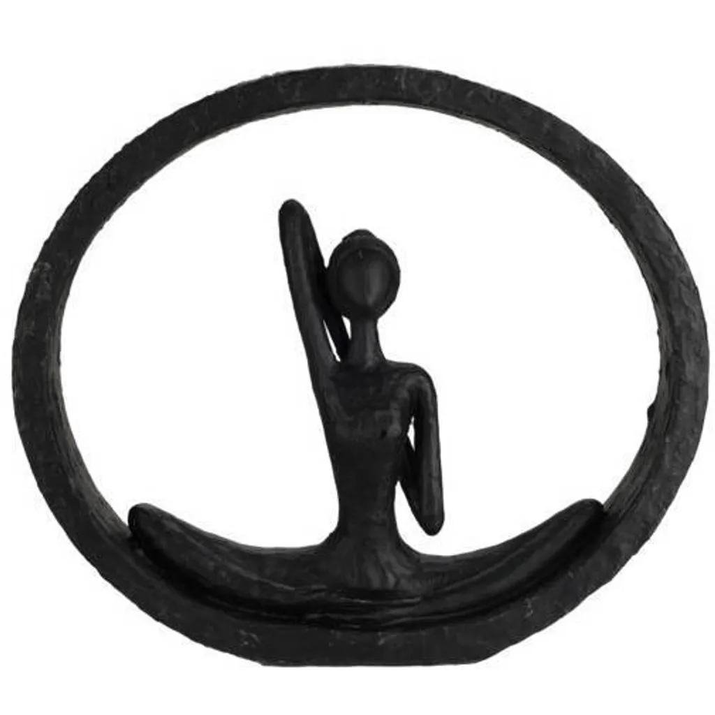 Figurine yoga décorative 19,5 cm - Idéale pour coin méditation et spa