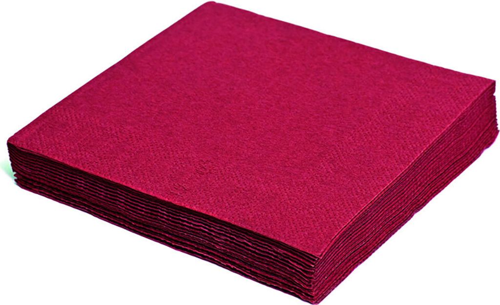 1200 Servietten 33x33 cm Bordeaux 1/4 Falz 1-lagig – Elegante Tischdekoration