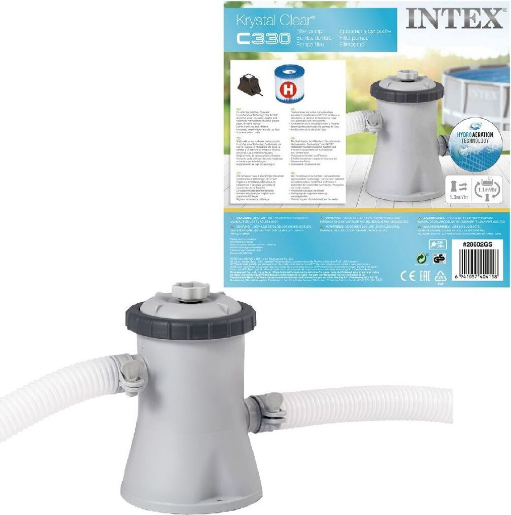 Poolfilterpumpe + Transformator 12V 1250 l/h INTEX 28602GS Produktbild 