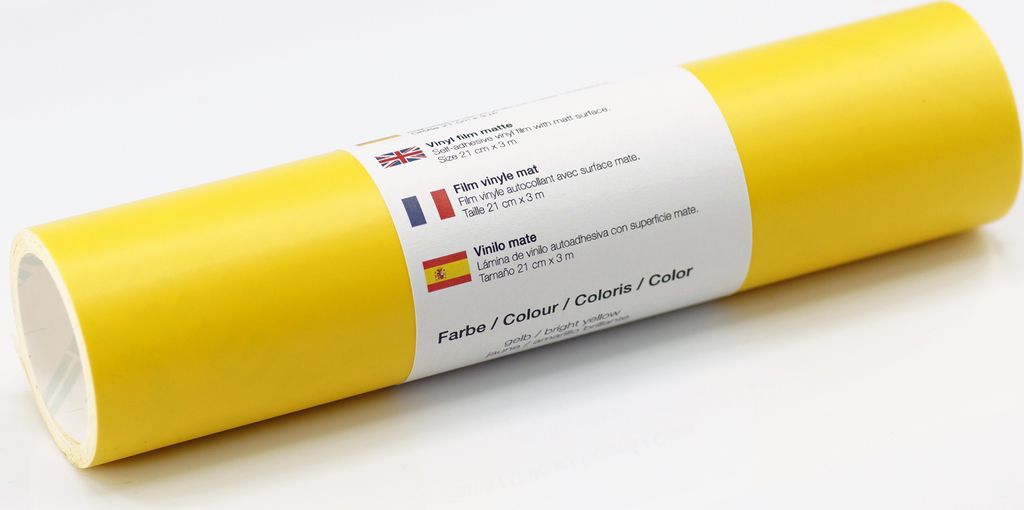 Kreativplotter Vinylfolie matt GELB 21x300 cm